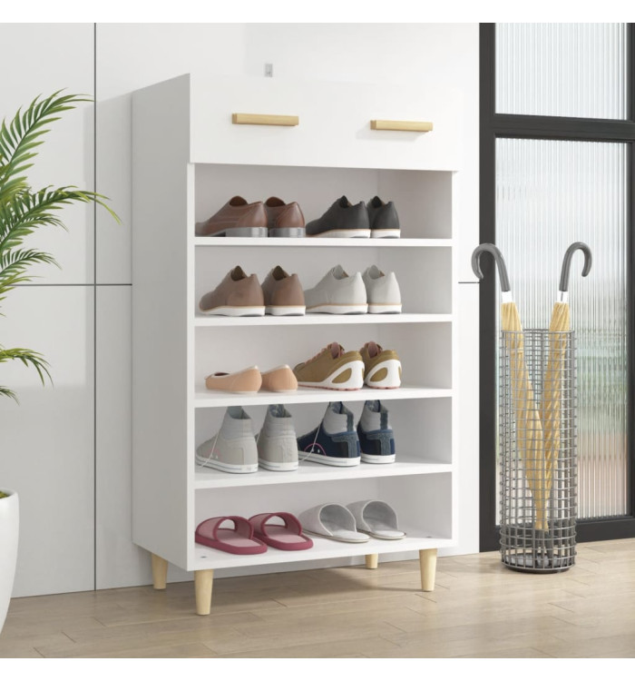 Armoire à chaussures Blanc 60x35x105 cm Bois d'ingénierie | Mobilier & Déco