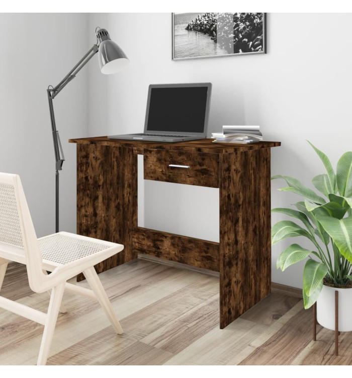 Bureau Chêne fumé 100x50x76 cm Bois d'ingénierie | Mobilier & Déco