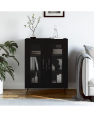 Buffet noir 69,5x34x90 cm bois d'ingénierie | Mobilier & Déco