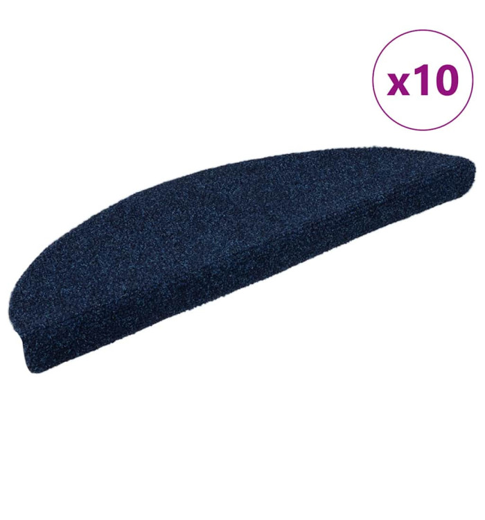 Tapis autoadhésifs 10 pcs Bleu marine 56x17x3 cm Aiguilleté | Mobilier & Déco