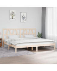 Cadre de lit sans matelas bois massif 200x200 cm | Mobilier & Déco