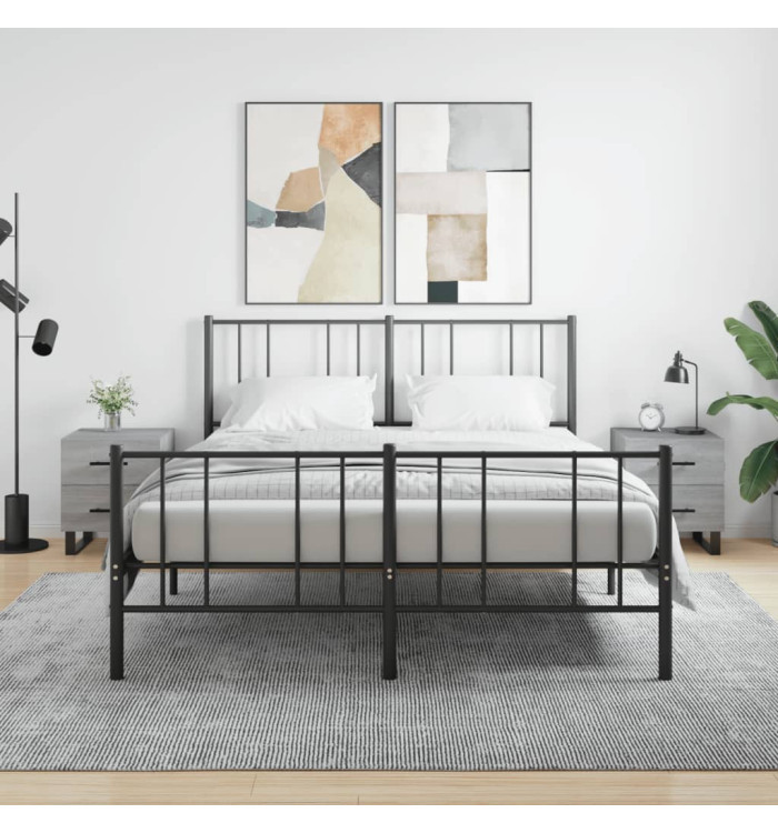 Tables de chevet 2 pcs sonoma gris 40x35x47,5 cm | Mobilier & Déco