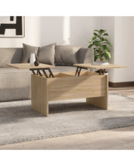 Table basse chêne sonoma 80x50x42,5 cm bois d'ingénierie | Mobilier & Déco