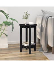 Table basse Noir Ø 40x60 cm Bois massif de pin | Mobilier & Déco
