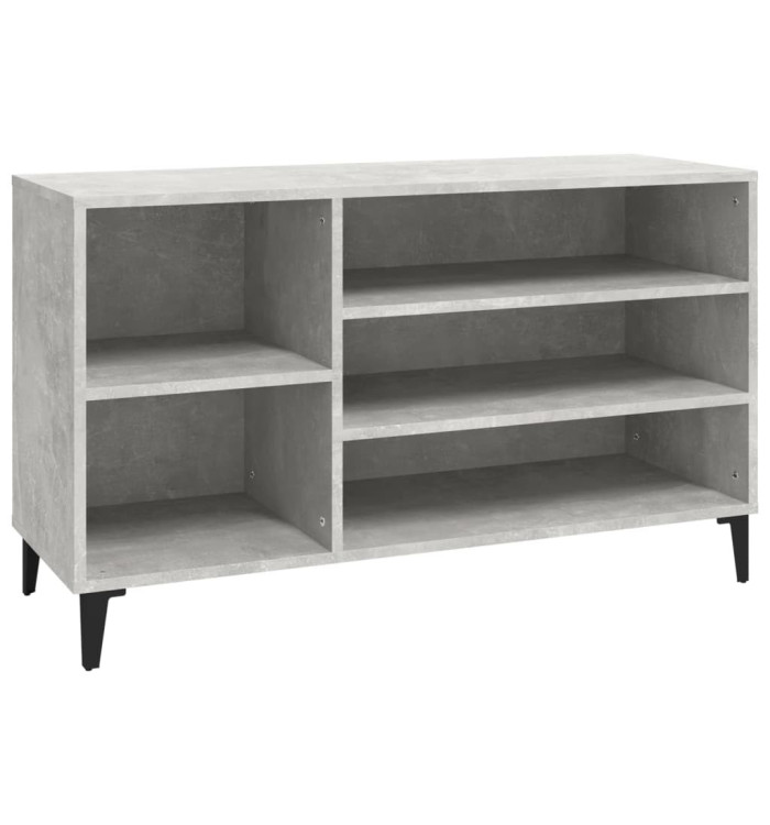 Armoire à chaussures Gris béton 102x36x60 cm Bois d'ingénierie | Mobilier & Déco