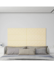 Panneaux muraux 12 pcs Crème 90x30 cm Similicuir 3,24 m² | Mobilier & Déco