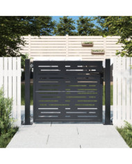 Portail de jardin anthracite 105x105 cm conception de carré | Mobilier & Déco