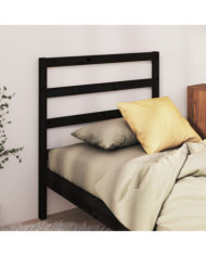 Tête de lit Noir 81x4x100 cm Bois massif de pin | Mobilier & Déco