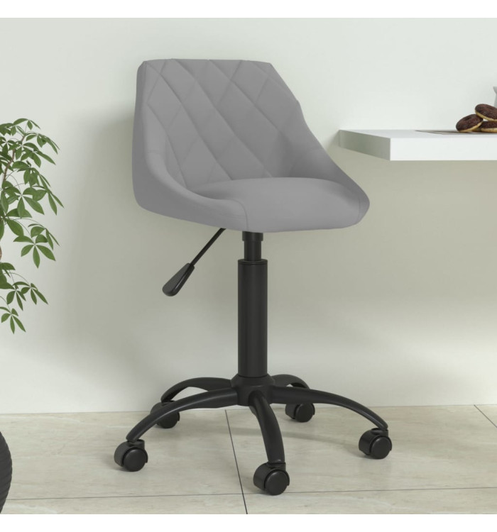 Chaise de salle à manger Gris clair Velours | Mobilier & Déco