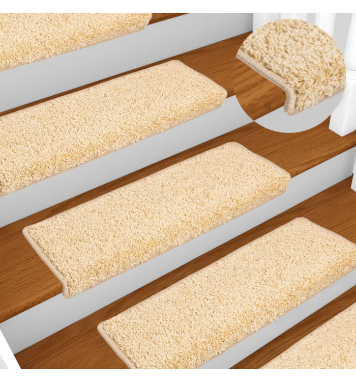 Tapis d'escalier 10 pcs 65x21x4 cm Marron | Mobilier & Déco