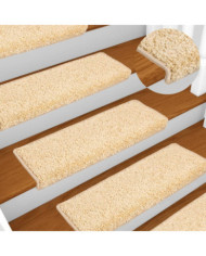 Tapis d'escalier 10 pcs 65x21x4 cm Marron | Mobilier & Déco
