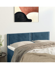 Têtes de lit 2 pcs Bleu foncé 72x5x78/88 cm Velours | Mobilier & Déco