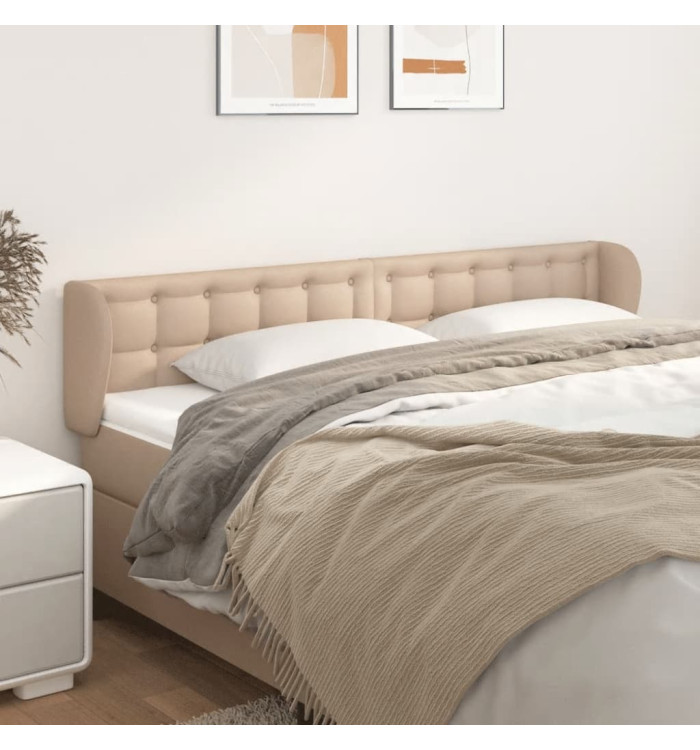 Tête de lit avec oreilles Cappuccino 163x23x78/88 cm Similicuir | Mobilier & Déco