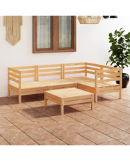 Salon de jardin 5 pcs Bois de pin massif | Mobilier & Déco