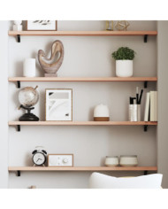 Étagère murale 100x10x2 cm bois de chêne massif non traité | Mobilier & Déco