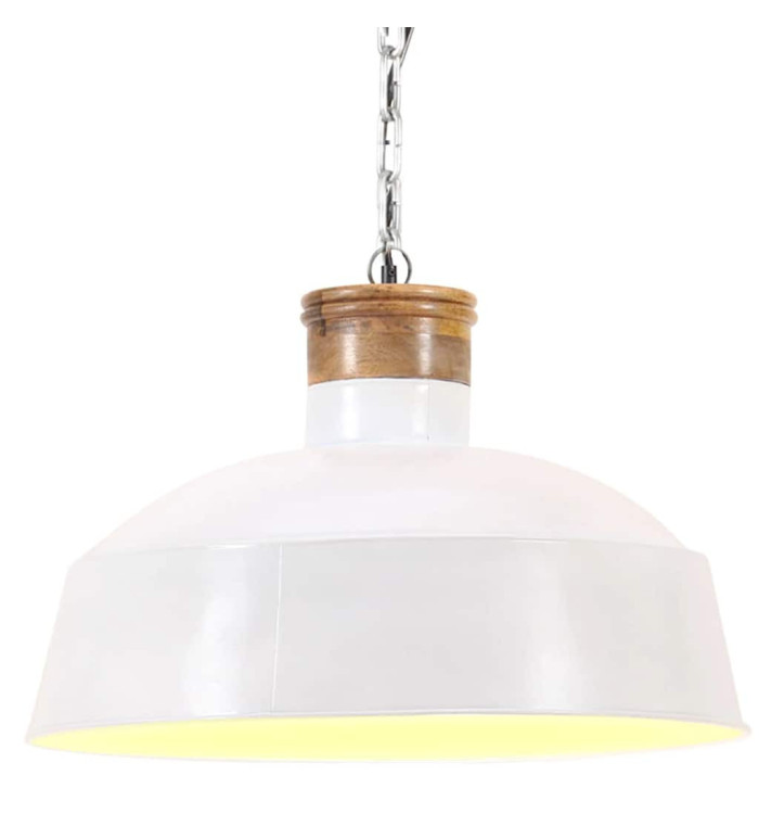 Lampe suspendue industrielle 42 cm Blanc E27 | Mobilier & Déco