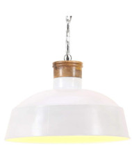 Lampe suspendue industrielle 42 cm Blanc E27 | Mobilier & Déco