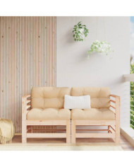 Canapés d'angle avec coussins 2 pcs bois de pin massif | Mobilier & Déco