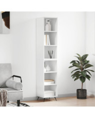 Buffet haut Blanc 34,5x32,5x180 cm Bois d'ingénierie | Mobilier & Déco