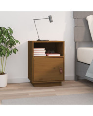 Table de chevet Marron miel 40x34x55 cm Bois de pin massif | Mobilier & Déco