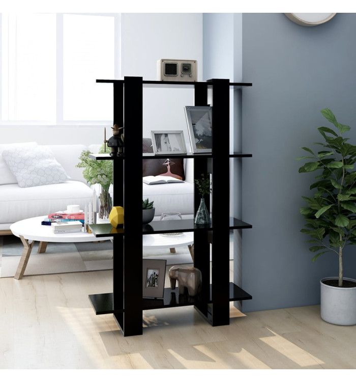 Bibliothèque/Séparateur de pièce Noir 80x30x123,5 cm | Mobilier & Déco