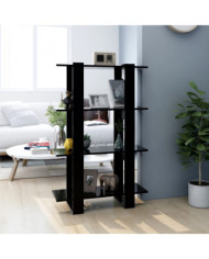Bibliothèque/Séparateur de pièce Noir 80x30x123,5 cm | Mobilier & Déco