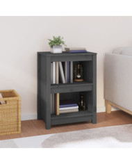 Bibliothèque Gris 50x35x68 cm Bois de pin massif | Mobilier & Déco