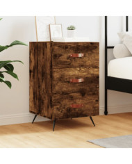 Table de chevet chêne fumé 40x40x66 cm bois d'ingénierie | Mobilier & Déco
