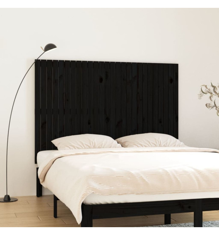 Tête de lit murale Noir 166x3x110 cm Bois massif de pin | Mobilier & Déco