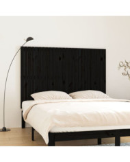 Tête de lit murale Noir 166x3x110 cm Bois massif de pin | Mobilier & Déco