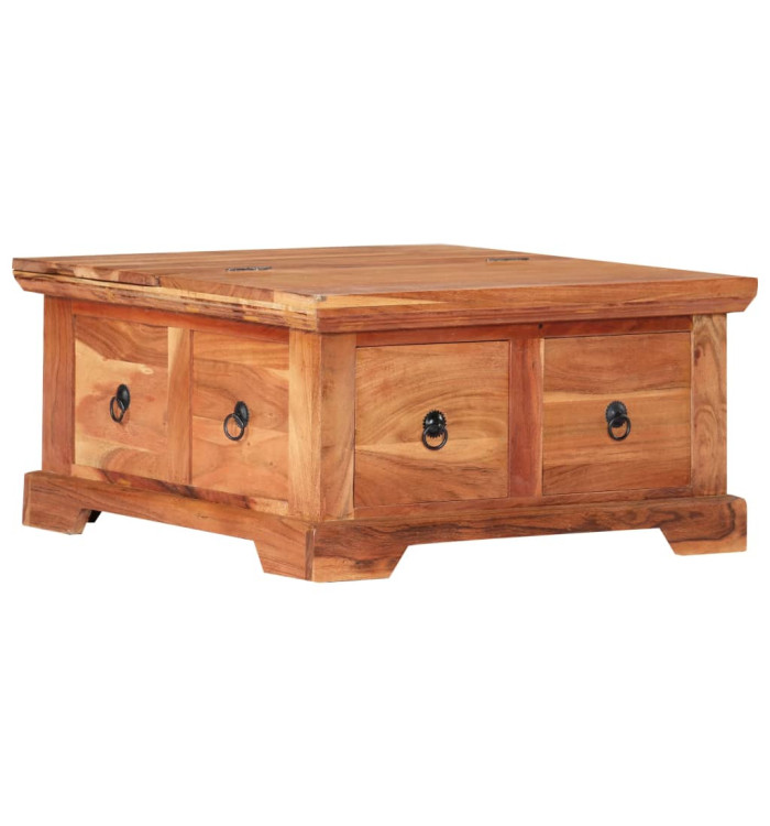 Table basse 66x70x35 cm Bois solide d'acacia | Mobilier & Déco