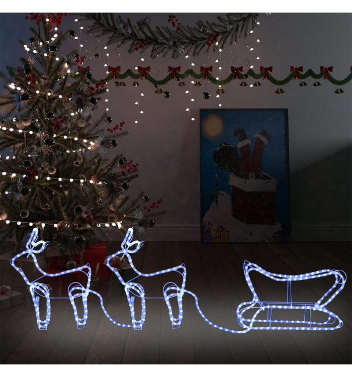 Décoration de Noël d'extérieur Renne et traîneau 576 LED | Mobilier & Déco