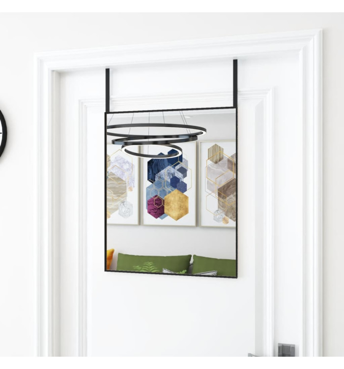 Miroir de porte Noir 50x60 cm Verre et aluminium | Mobilier & Déco