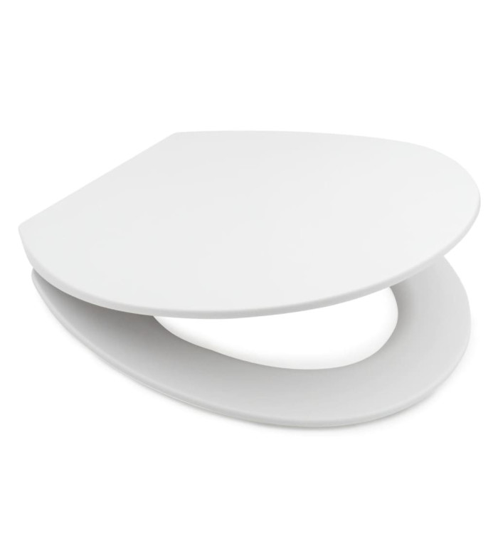RIDDER Siège de toilette à fermeture en douceur Memphis blanc mat | Mobilier & Déco