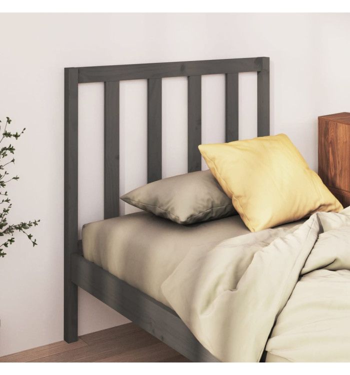 Tête de lit Gris 96x4x100 cm Bois massif de pin | Mobilier & Déco