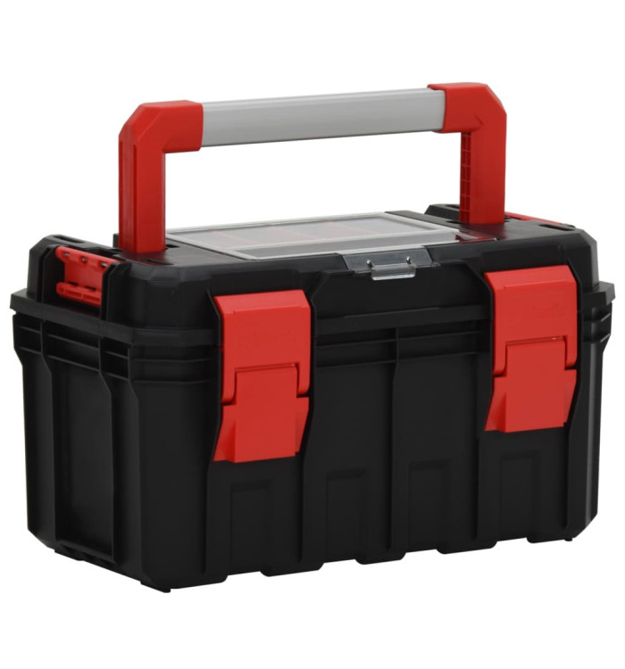 Boîte à outils Noir et rouge 45x28x26,5 cm | Mobilier & Déco