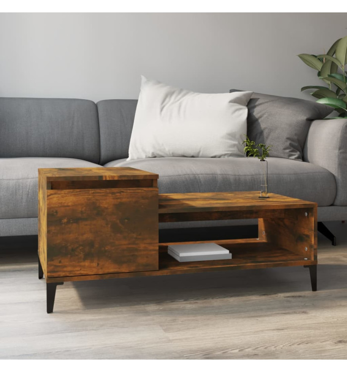 Table basse Chêne fumé 100x50x45 cm Bois d'ingénierie | Mobilier & Déco