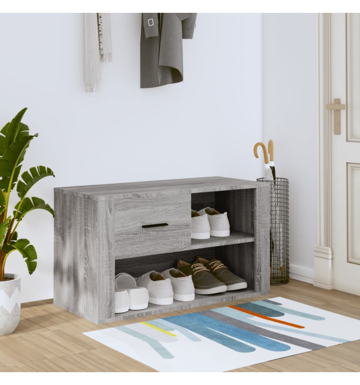 Armoire à chaussures Sonoma gris 80x35x45 cm Bois d'ingénierie | Mobilier & Déco