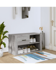 Armoire à chaussures Sonoma gris 80x35x45 cm Bois d'ingénierie | Mobilier & Déco