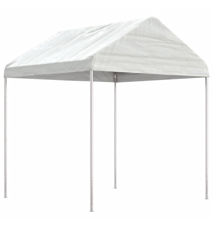 Belvédère avec toit blanc 2,28x2,23x2,69 m polyéthylène | Mobilier & Déco