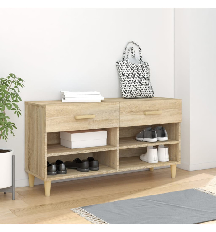 Armoire à chaussures Chêne sonoma 102x35x55cm Bois d'ingénierie | Mobilier & Déco