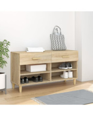 Armoire à chaussures Chêne sonoma 102x35x55cm Bois d'ingénierie | Mobilier & Déco