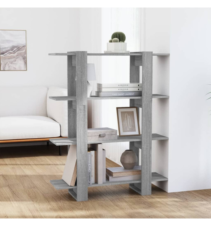 Bibliothèque/Séparateur de pièce Sonoma gris 100x30x123,5 cm | Mobilier & Déco