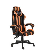 Fauteuil de jeux vidéo Noir et orange Similicuir | Mobilier & Déco