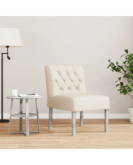 Fauteuil sans accoudoirs lin design de boutons | Mobilier & Déco