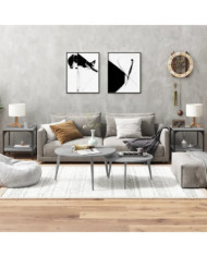 Tables d'appoint 2pcs Sonoma gris 40x40x40 cm Bois d'ingénierie | Mobilier & Déco