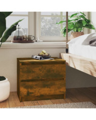 Tables de chevet 2pcs Chêne fumé 50x39x43,5cm Bois d'ingénierie | Mobilier & Déco