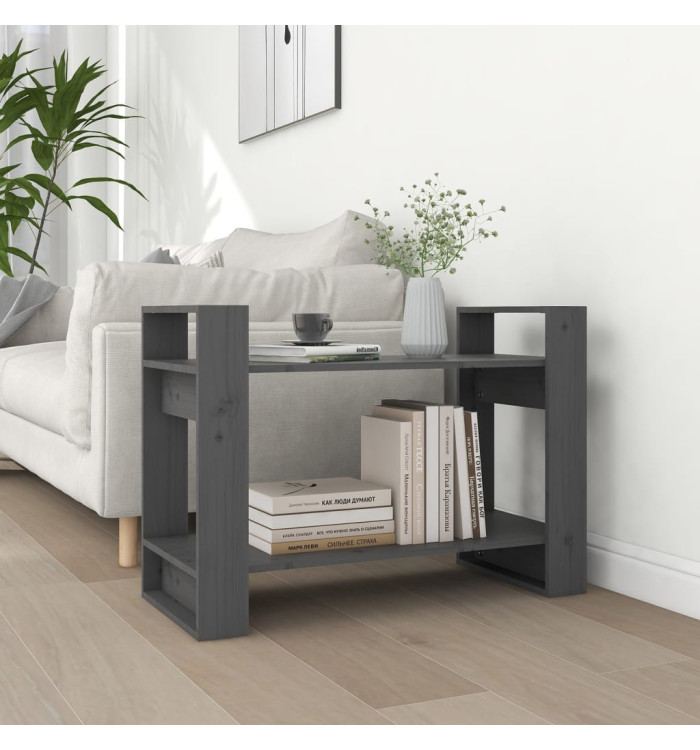 Bibliothèque/Séparateur de pièce Gris 80x35x56,5 cm Pin solide | Mobilier & Déco