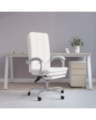 Fauteuil inclinable de bureau Blanc Similicuir | Mobilier & Déco