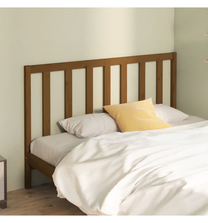 Tête de lit Marron miel 166x4x100 cm Bois massif de pin | Mobilier & Déco